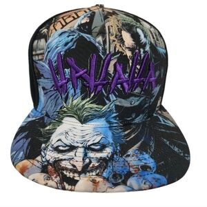 The Joker‎ DC COMICS Embroidered Ha Ha Ha  Snapback Cap Adjustable Black Purple